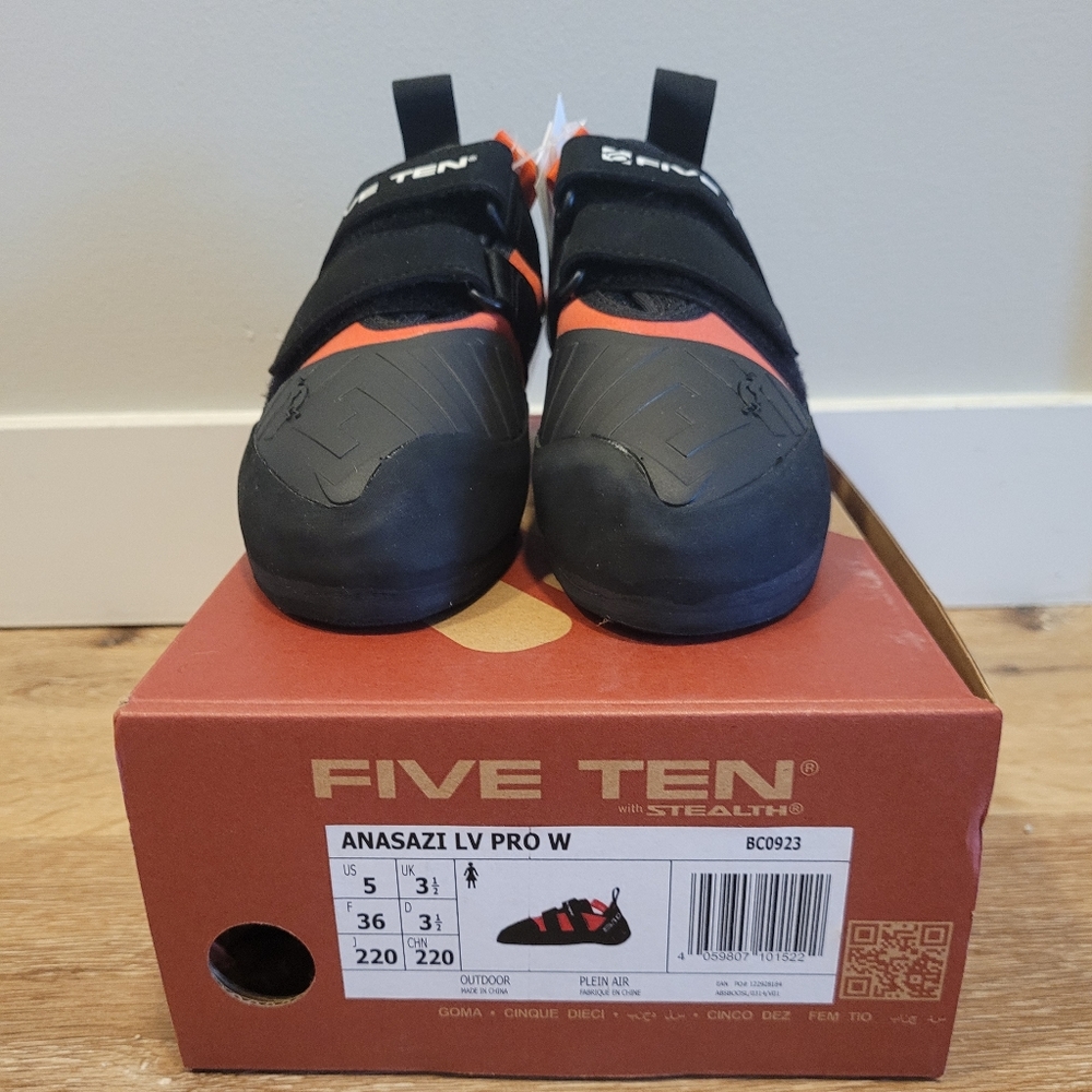 Anasazi LV Pro W Women's Black and Orange Climbing Shoes
